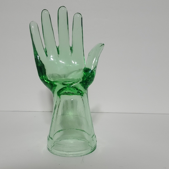 Other - Green Glass Hand Sculpture